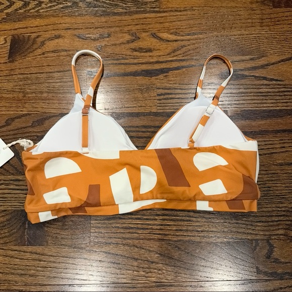 NWT UpWest Orange and White Women's Swim Top Size XL - Picture 2 of 4